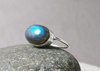rings Oval Labradorite Sterling Silver Ring,Handmade Jewelry,Gift for her Christmas Gift - by TanaBanaCrafts