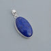 Pendants Oval Shape Natural Lapis Lazuli Gemstone 925 Sterling Silver Pendant Handmade Artisan Jewelry - Title by Subham Jewels