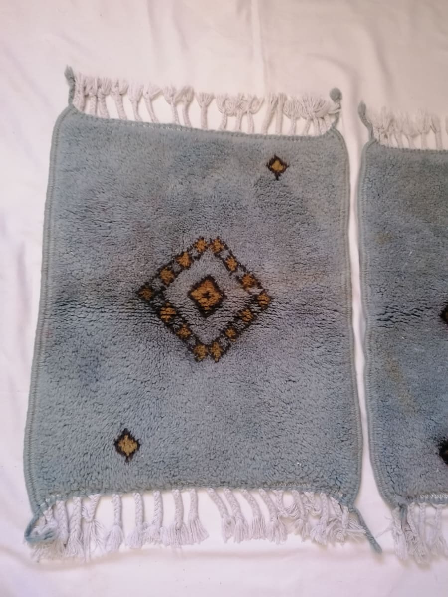 Pair Of Moroccan Rugs Hand Knotted - By Home