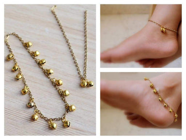 Anklets Payal | Ghungroo | Anklet | Gold bell anklet | Bridal | Casual and Festive | Gift for Indian Bride | Beach Wear| Boho