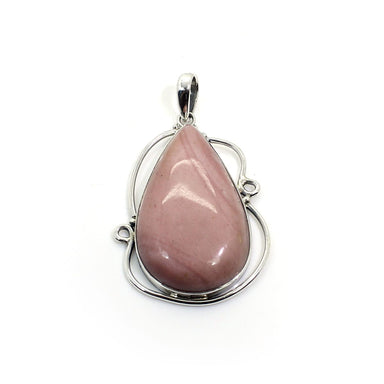 pendants Pear Pink Opal Sterling Silver Gemstone Pendant - by Ishu gems