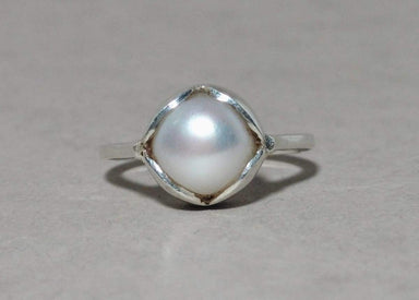 Rings Pearl Ring Handmade 925 Sterling Silver Gemstone Fresh Water Solid Everyday