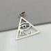 Eye of Ra pendant -Sterling silver charm - Triangular - PD30 - by NeverEndingSilver