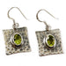 Peridot 92.5 Sterling Silver Earrings Green Gemstone August Birthstone - by Inishacreation