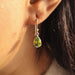 Peridot Drop Dangle 925 Sterling Silver Earrings,elegant Minimalistic,august Birthstone - by Inishacreation
