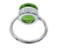 Peridot Hydro 925 Sterling Silver Handmade Bezel Set Ring Plain Round Gemstone for Gift - by Nehal Jewelry
