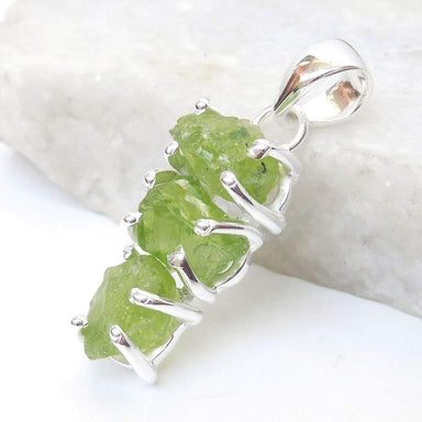 Peridot Pendant 925 Sterling Silver Gemstone Pendants-A071 - by Adorable Craft