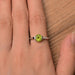 Peridot Solitaire Ring August Birthstone Handmade Jewelry Unisex Designer - by Inishacreation