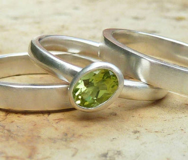 rings Peridot Stacking Ring,Solid 925 Sterling Silver Jewelry,Gift For Girl Friend,Birthstone,Anniversary Gift - by GIRIVAR CREATIONS