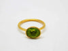 Rings Peridot Sterling Silver Gold Plated Ring