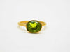 Rings Peridot Sterling Silver Gold Plated Ring