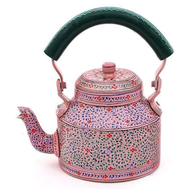 Painted Teapots Pink Hand Tea Pot in Aluminium