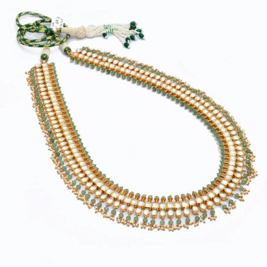 necklace Polki pearl kundan polki jadau 925 sterling silver wedding party wear - by Vidita Jewels
