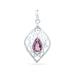 Purple amethyst pendant faceted set in 92.5 sterling silver
