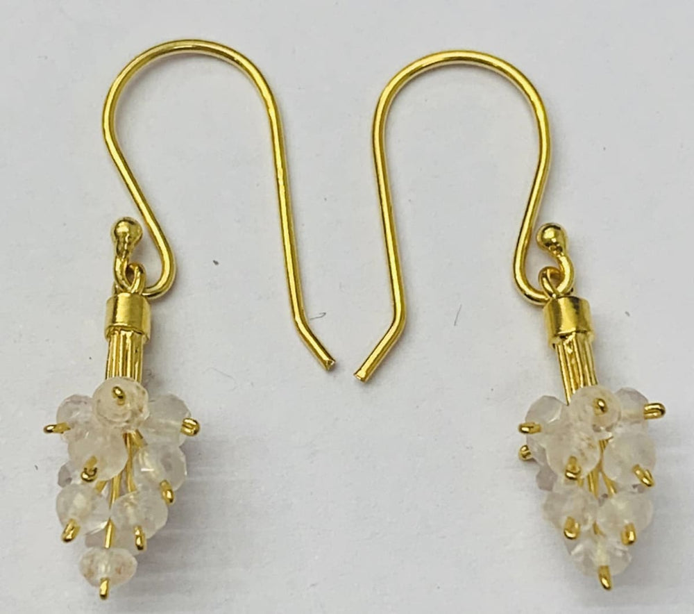 Earrings Rainbow Beads Bunch Silver Earring Gold Plated - by TJ GEMS