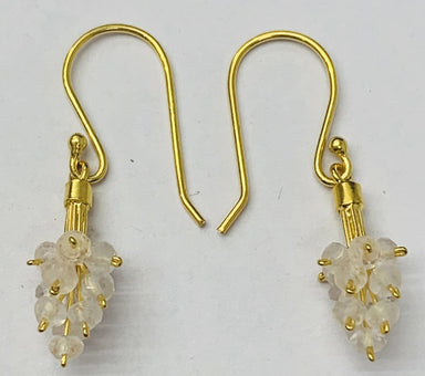 Earrings Rainbow Beads Bunch Silver Earring Gold Plated - by TJ GEMS