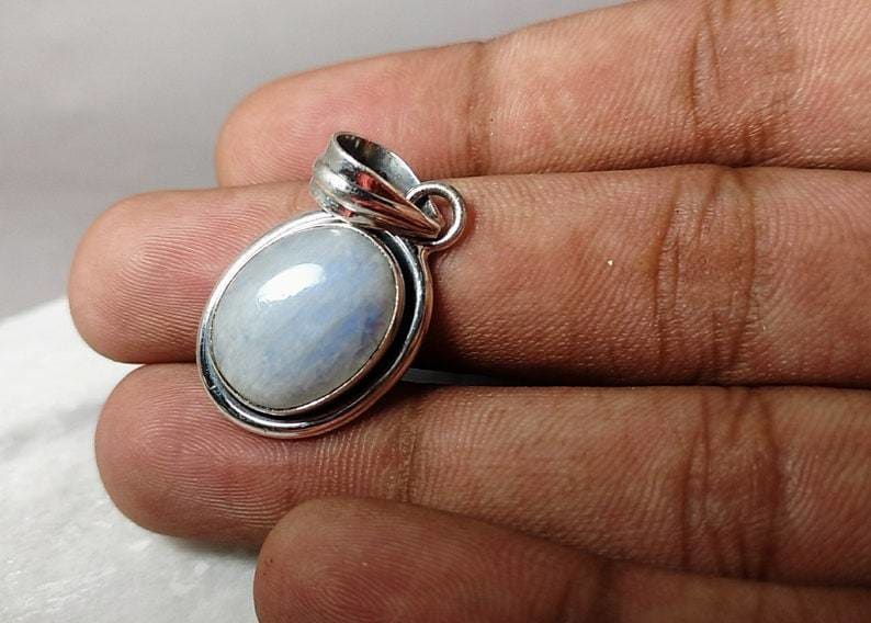 pendants Rainbow Moonstone 925 Sterling Silver Pendant,June Birthstone,Gift for her - by TanaBanaCrafts