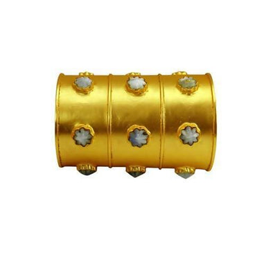 Bracelets Rainbow Moonstone Designer Gold Plated Adjustable Cuff Bracelet