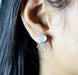 Earrings Rainbow Moonstone Silver Stud 925 Solid Sterling Silver. Handmade Studs