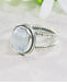 Ring 925 Sterling Silver Rainbow Moonstone 10x8mm Oval Cabochon Daily Wear Birthstone Fine Gemstone Bella jewelry Christmas Gift - by 