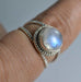 rings Rainbow Moonstone Ring ~ Silver 925 Solid Sterling Handmade Jewelry Nickel Free - by Navya Craft
