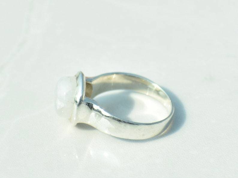 rings Rainbow Moonstone Sterling Silver Statement Ring,June Birthstone,Handmade Jewelry,Gift for Her - by TanaBanaCrafts