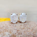 Earrings Rainbow Moonstone Stud Earring Silver Prong Studs 925 silver studs Gemstone White stone Solid Post stud