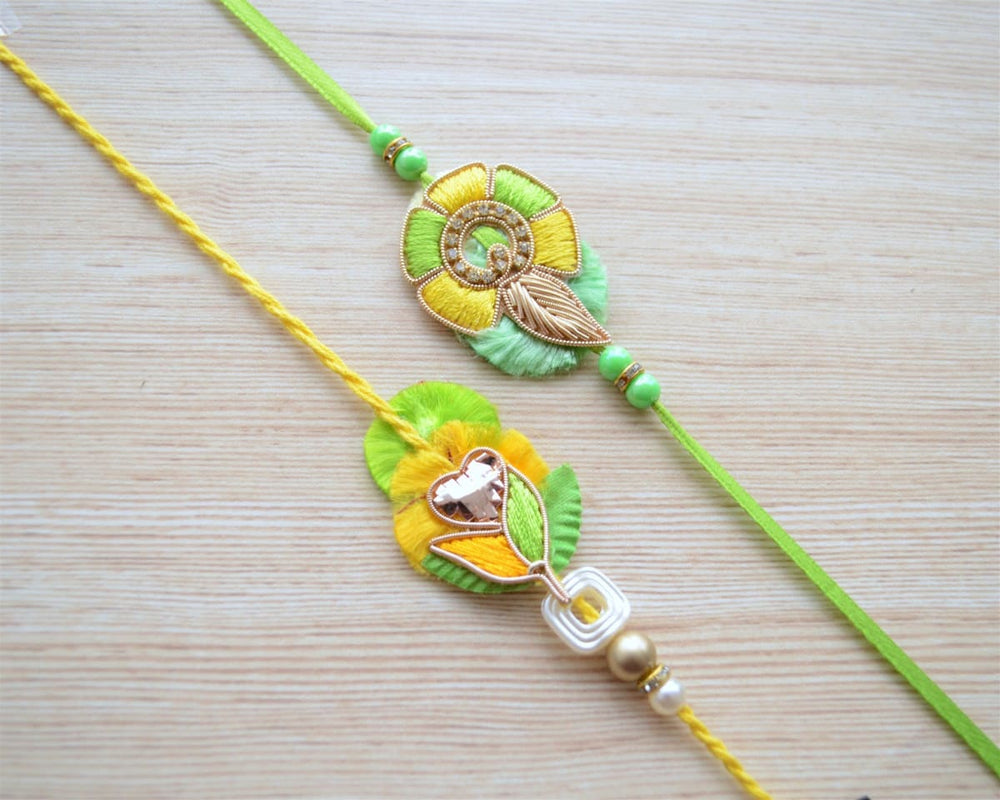 Rakhi Bracelet for Brother Gift Set Kids Indian Handmade Raksha Bandhan Gifts - by Pretty Ponytails