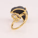 rings Raw Herkimer Diamond Ring Rough Tektite 925 Sterling Silver Yellow Gold Plated - by Rajtarang