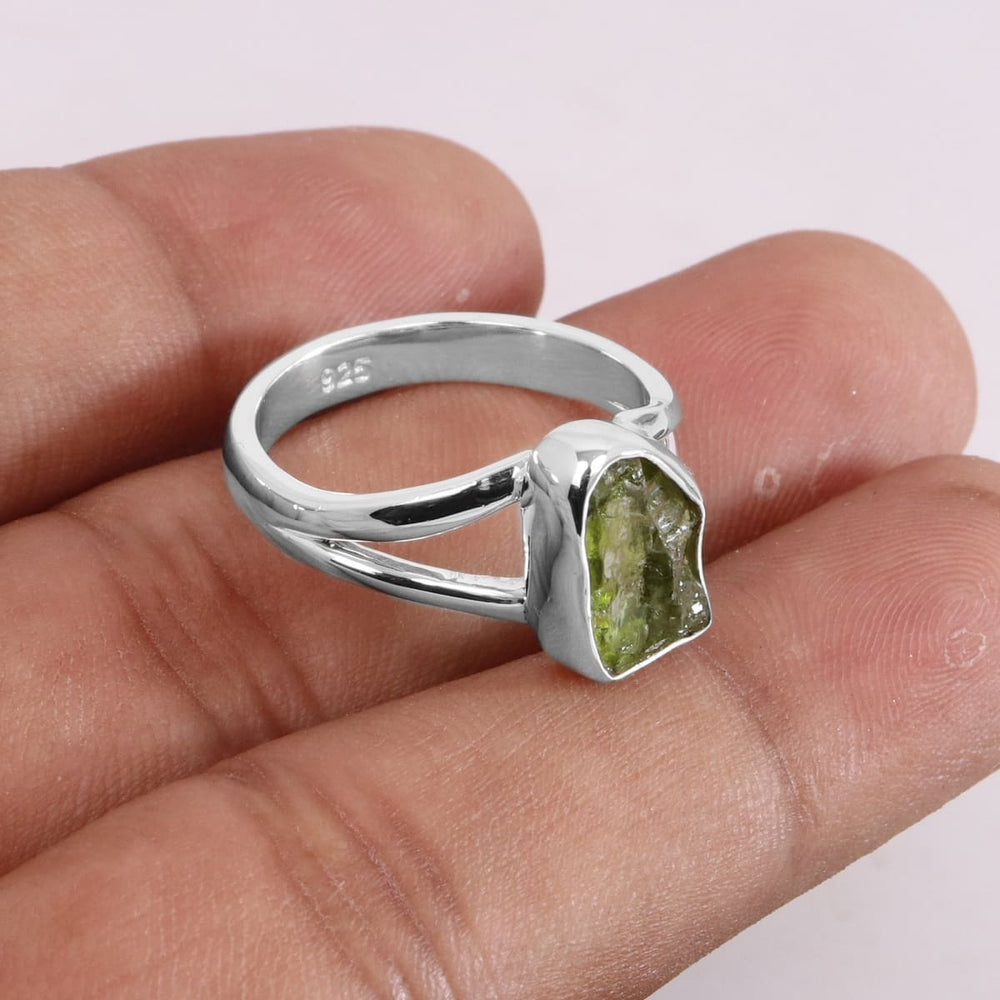 Genuine Peridot & Lab-Created White Sapphire Sterling Silver 3-Stone Ring,  Color: Green - JCPenney