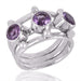 Rings Real Amethyst Ring Sterling Silver Purple Gemstone