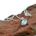 Necklaces Real Aquamarine Gemstone Sterling Silver Pendant With 925 Chain