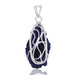 Necklaces Real Azurite Druzy Gemstone Handmade Sterling Silver Pendant Necklace