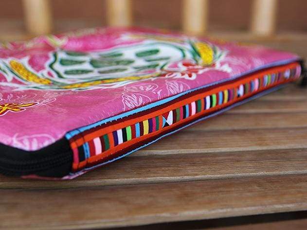 Cases & Sleeves Recycled Rice Sack Laptop Sleeve Large Pink Lotus