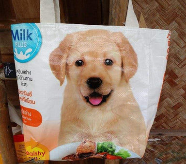 Tote Bags Recycled Rice Sack Bag Medium Animals