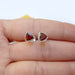 Earrings Red Garnet Stud sterling silver post earrings triangle studs earring garnet gemstone Gift idea for her Trillion stud