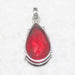 Necklaces RED RUBY Gemstone 925 Sterling Silver Jewelry Pendant Handmade Gift Free Chain - by Zone