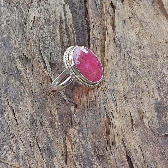 Red Ruby Gemstone 925 Sterling silver Ring Jewelry 22K Yellow Gold Filled Rose filled