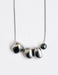 Necklaces river stones choker perfect gift for yogui fiend meditation necklace concave and convex satin gray metal zen