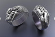 rings Romantic 925 Sterling Silver Ring Lovers Loving Hugging Couple Valentine Design - by Ancient Craft