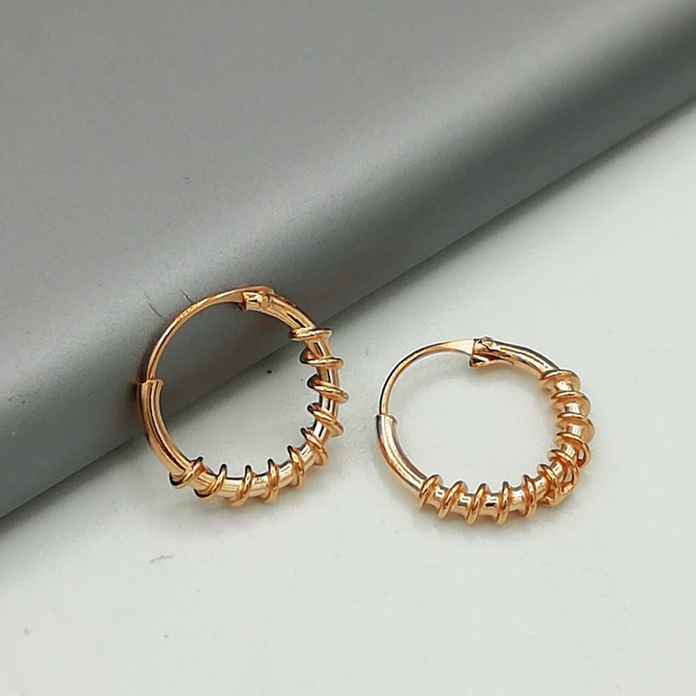 Rose gold hoops | 12 mm pink | Bali ear | Silver | Wire | Minimalist | E114 - by OneYellowButterfly