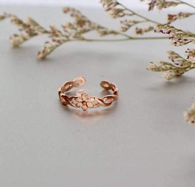 Toe Rings For Women Adjustable Knuckle Ring Flower Toe Rings Women Toe Ring  For Summer Beach Sandals Women's Anklets Rose Gold - Toe Rings - AliExpress
