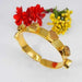 Bracelets Rough Citrine Gemstone Gold Plated Adjustable Cuff Bracelet