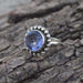 rings Round Cut Blue Iolite Silver Ring - by Subham Jewels
