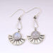 earrings AAA Quality Round Turquoise Gemstone Designer Handmade Women Dangle Earring 925 Sterling Silver Nickel Free - by Manjari Jewels