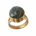 Round Shape Labradorite Gemstone Stackable Ring - by Krti Handicrafts