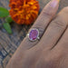 Rings Ruby Gemstone Ring Bezel Statement 925 Sterling Silver