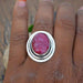 Rings Natural Red Ruby Gemstone 925 Sterling Silver Ring