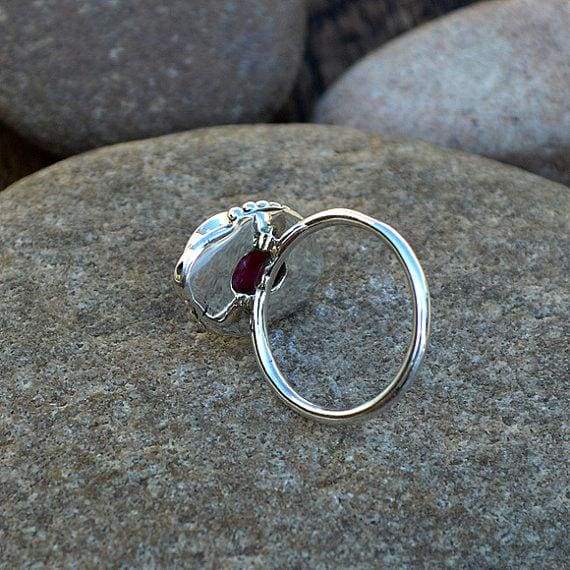 Rings Ruby Gemstone Ring Designer Statement 925 Sterling Silver