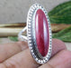 Rings Handmade Ruby Ring,Solid 925 Sterling Silver Red Corundum Jewelry
